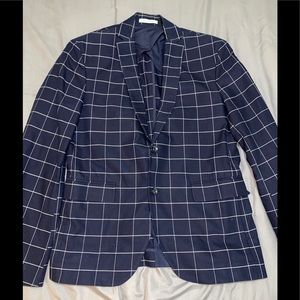 Zara Blue w/Gray Blazer Size M/40